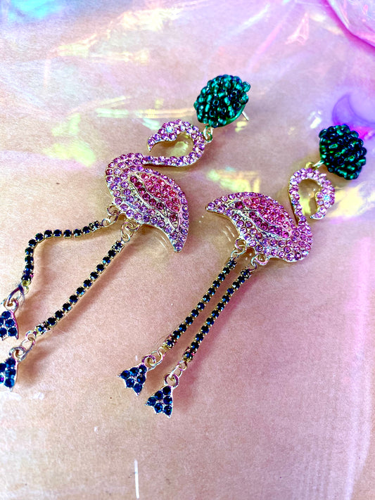 Flamingo Queen earrings